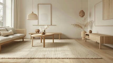 A minimalist living room with Scandinavian design influences