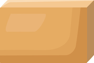 Cartoon cardboard box illustration for packaging, shipping, and delivery, isolated on white background