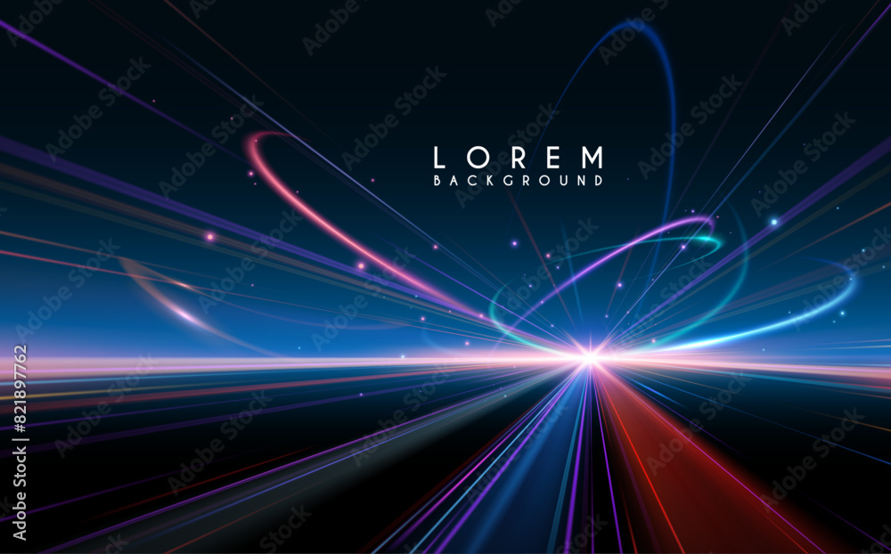 Canvas Prints abstract neon light rays background