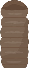 Simplified vector graphic of a classic chocolate eclair, perfect for foodrelated designs