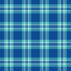 Fototapeta premium Gentle seamless texture fabric, wear vector background plaid. Business check pattern tartan textile in cyan and teal colors.
