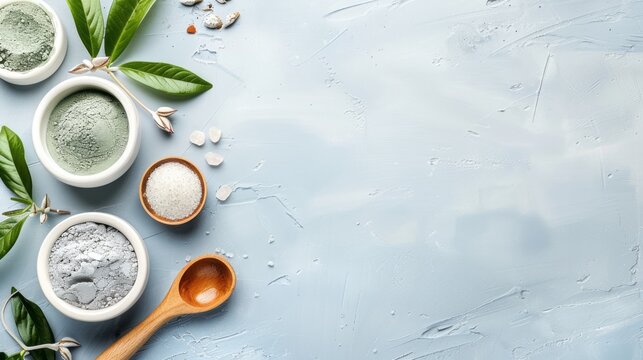 Natural Cosmetics Ingredients. Face And Body Care. Spa And Beauty Salon Concept.