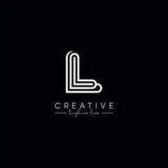 Fototapeta premium L LL Modern Alphabet Letters Logo Design, Vector Template.