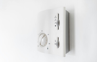 Control panel for built-in air conditioners on the wall.