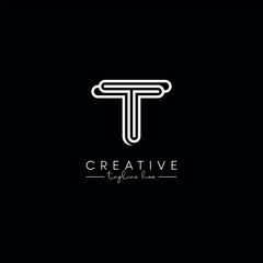 T TT Modern Alphabet Letters Logo Design, Vector Template.