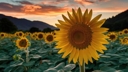Fototapeta premium Blooming Marvel: Sunflower Array