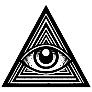 Illuminati one-edged triangle symbol
