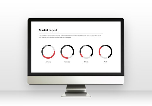Computer Screen Mockup With Generative ai