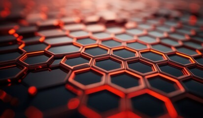 Obraz premium Digital hexagon abstract background