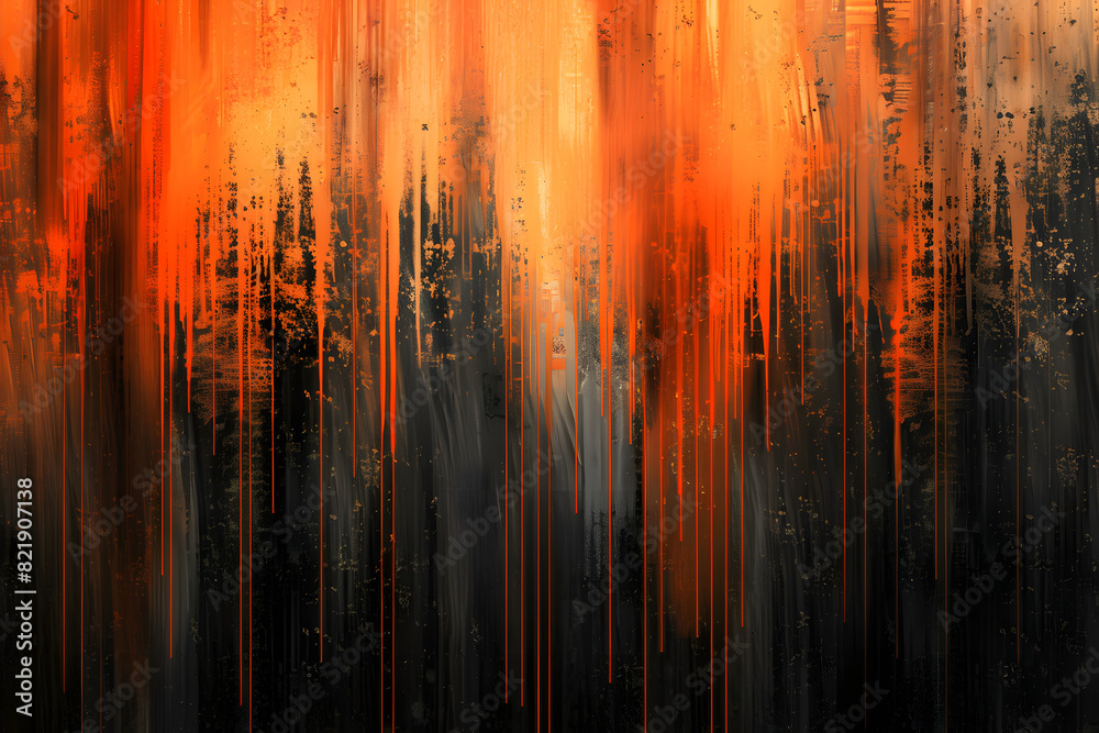 Wall mural orange black grainy vertical background abstract vibrant color gradient noise texture backdrop ai