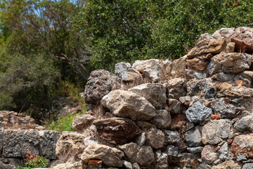 View of the old walls in Syedra
