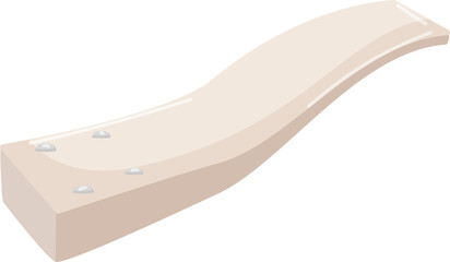 Vector illustration of a playful cartoon playground slide for children's outdoor recreation and leisure activities in a park, with a simple and modern design, isolated on a blank background