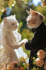 cats wedding generated by AI