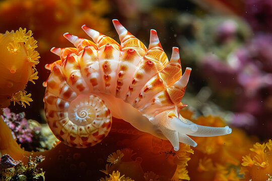 The snl a slow-moving gastropod has a spiral shell  