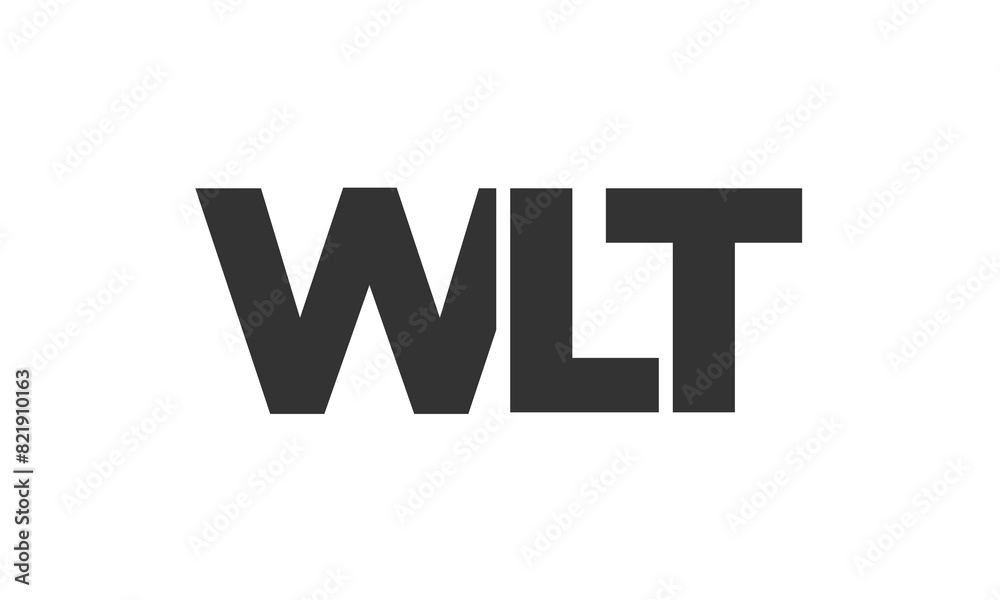 Fototapete wlt logo design template with strong and modern bold text. initial based vector logotype featuring s