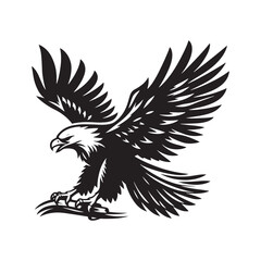 Eagle Vector Silhouette: the Majestic Power and Freedom of These Iconic Birds of Prey - Eagle Illustration.