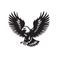 Eagle Vector Silhouette: the Majestic Power and Freedom of These Iconic Birds of Prey - Eagle Illustration.
