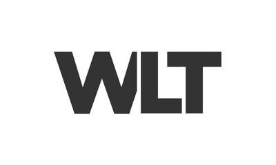 WLT logo design template with strong and modern bold text. Initial based vector logotype featuring simple and minimal typography. Trendy company identity.