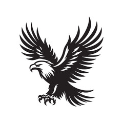 Eagle Vector Silhouette: the Majestic Power and Freedom of These Iconic Birds of Prey - Eagle Illustration.