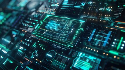 Fototapeta premium Digital background of futuristic technology