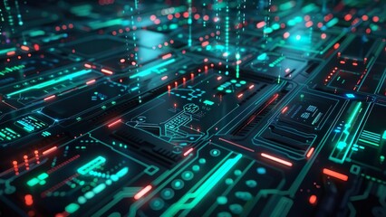 Digital background of futuristic technology