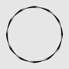 Abstract round frame isolated. Vector illustration
