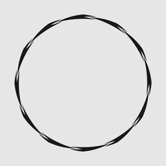 Abstract round frame isolated. Vector illustration