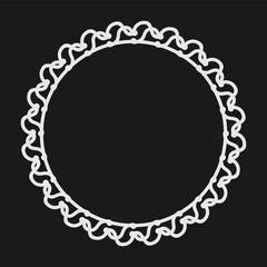 Abstract round frame isolated. Vector illustration