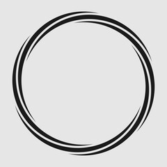 Abstract round frame isolated. Vector illustration