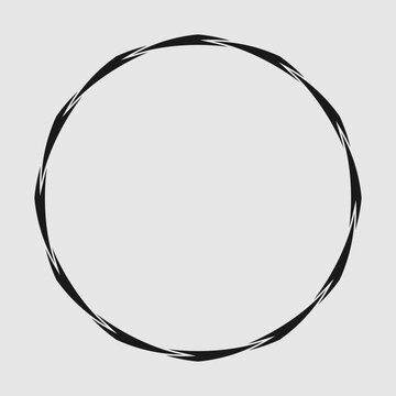 Abstract round frame isolated. Vector illustration