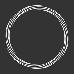 Abstract round frame isolated. Vector illustration