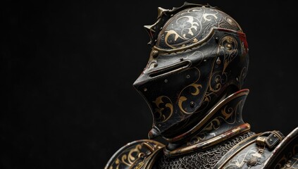 Obraz premium Dark Knight in Ornate Medieval Armor