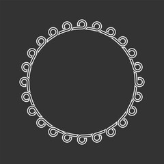 Abstract round frame isolated. Vector illustration
