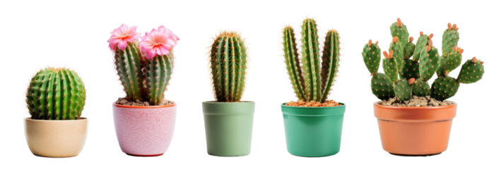 Houseplants png element set on transparent background