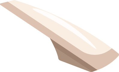 Illustration of a sleek, contemporary beige bathroom sink with a minimalist design