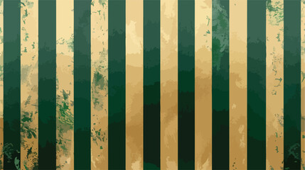 Gold and green stripes Christmas paper. Vector style