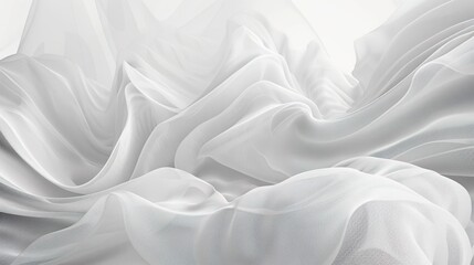 3d white abstract background. Generative AI