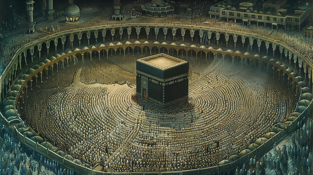 Eid Al adha kaaba muslim greeting
