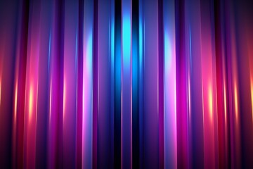3d rendering, abstract neon background. Modern wallpaper with glowing vertical lines