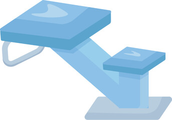 Isometric dental chair vector graphic for use in medical and healthcare designs