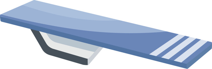 Vector graphic of an isometric balance beam, ideal for sports and gymnasticsthemed designs