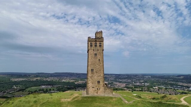 Huddersfield, Castle Hill, Aerial Dolly