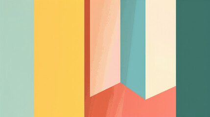 Minimalist background with bold, colorful vertical stripes in pastel tones
