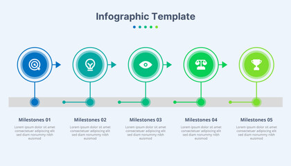 Fototapeta premium Infographic design 5 options or steps with icons. Infographic business concept Can be used for info graphics, flow charts, presentations, web sites, banners.