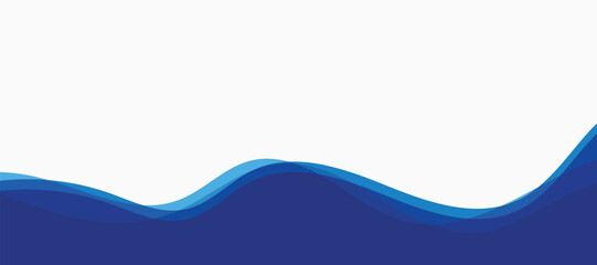 Abstract transparent blue wave presentation background