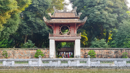 The Khue Van Cac (Pavilion Of Constellation Of Literature) In Temple Of Literature, Hanoi, Vietnam. This Architectural Work Is The Symbol Of Hanoi City.