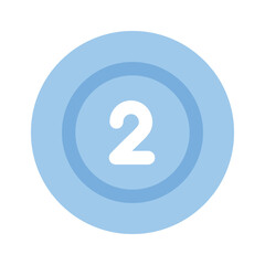 Ball with number, concept icon of snooker in modern style