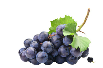 Bunch of grapes isolated on white background