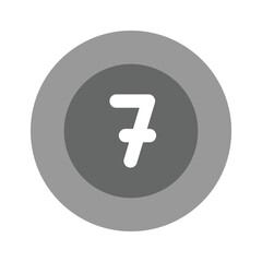 Ball with number, concept icon of snooker in modern style