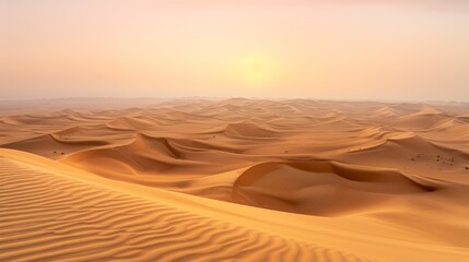 Fototapeta na wymiar Serene desert landscape at sunset